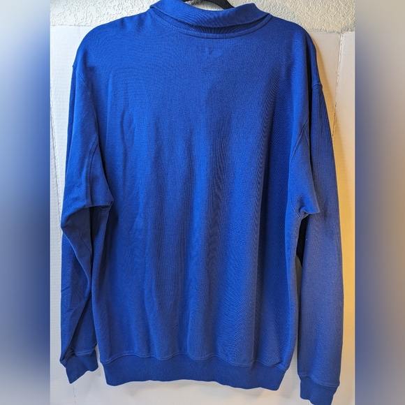 Duluth Trading Co Men size medium Long Sleeve Polo Shirt Royal Blue Reinforce - Picture 11 of 15